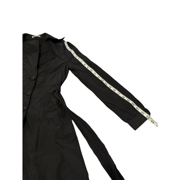 Peppe Peluso Women's Long Sleeve Black Trench Coat Size S - Picture 8 of 14